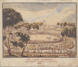 Photograph - PHOTOGRAPH. THE BENDIGO CALEDONIAN SOCIETY, 1860