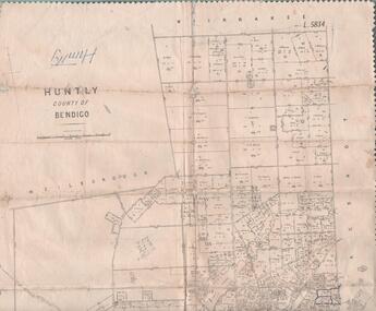 Map - MAP. HUNTLY. COUNTY OF BENDIGO, 1912