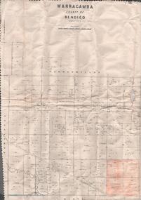 Map - MAP. WARRAGAMBA. COUNTY OF BENDIGO, 1915