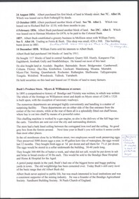 Document - BUSH COLLECTION: HISTORY OF ALBERT BUSH'S LAND PURCHASES AND PRODUCE STORE ON THE CORNER OF MYERS & WILLIAMSON STREETS, BENDIGO
