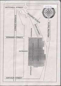 Flyer - HUGH ENNIS COLLECTION: FLYER SHOWS LOCATION MAP FOR THE OPENING OF THE BENDIGO MARKETPLACE ON TUESDAY 31ST OCTOBER 1995, 31/10/1995