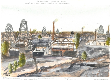 Artwork - JOHN HALL COLLECTION: WATER COLOUR PAINTING: DUCHESS TRIBUTE MINE CALIFORNIA GULLY, 2013
