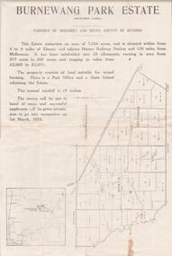 Document - EDWIN BUCKLAND COLLECTION: BURNEWANG PARK ESTATE, 1982