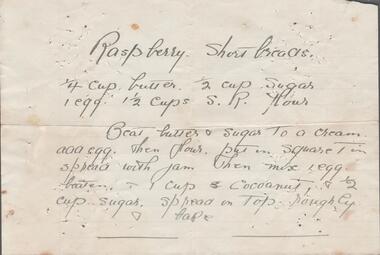 Document - EDWIN BUCKLAND COLLECTION: RECIPE