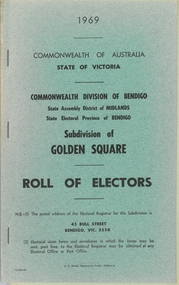 Book - ROLL OF ELECTORRS - GOLDEN SQUARE 1969