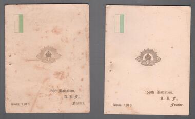 Card - CHRISTMAS CARDS 1918