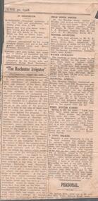 Newspaper - EDWIN BUCKLAND COLLECTION: NEWSPAPER CLIPPING, 1948