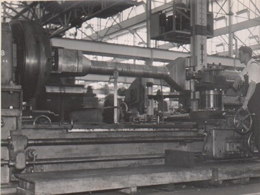 Photograph - BENDIGO ORDINANCE FACTORY COLLECTION: LARGE MACHINARY FOR MANUFACTURE OF ORDINANCE