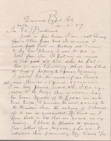 Document - EDWIN BUCKLAND COLLECTION: LETTER POSTED FROMN DROMANA BEACH, 1957