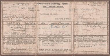 Document - THE BROOK AND ANDERSON FORTUNA COLLECTION: DRIVING LICENCE