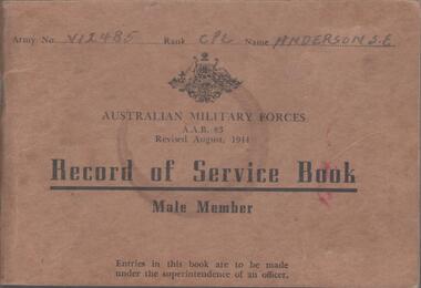 Document - THE BROOK AND ANDERSON FORTUNA COLLECTION: RECORD OF SERVICE BOOK