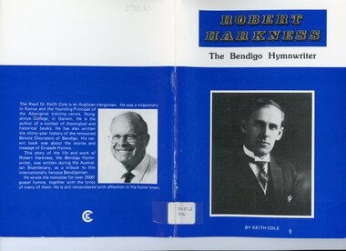 Book - LYDIA CHANCELLOR COLLECTION: ROBERT HARKNESS 'THE BENDIGO HYMWRITER', 1988