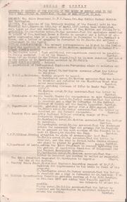 Document - EDWIN BUCKLAND COLLECTION: MINUTES OF MEETING, 1957