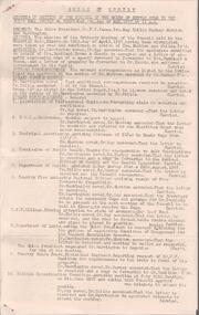 Document - EDWIN BUCKLAND COLLECTION: MINUTES OF MEETING, 1957