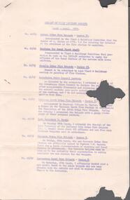 Document - EDWIN BUCKLAND COLLECTION: SUMMARY OF CHIEF OFFICERS REPORTS, 1957
