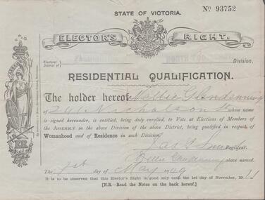 Document - ELECTOR'S RIGHT