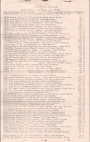 Document - EDWIN BUCKLAND COLLECTION: VOTERS LIST, 1957-1958