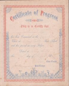 Certificate - CERTIFICATE OF PROGRESS