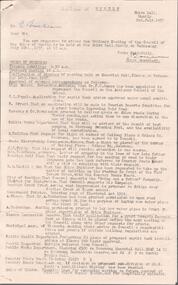 Document - EDWIN BUCKLAND COLLECTION: SHIRE OF HUNTLY ATTENDANCE REQUEST, 1957