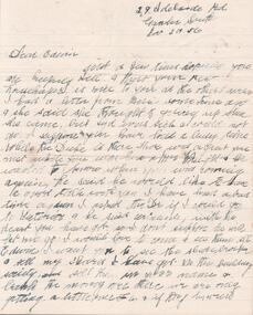 Document - EDWIN BUCKLAND COLLECTION: PRIVATE LETTER, 1956