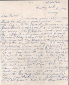 Document - EDWIN BUCKLAND COLLECTION: LETTER RE STATE OF SIDE FENCE, 1959