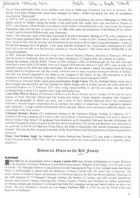 Document - AMY HUXTABLE COLLECTION: HISTORICAL NOTES ON THE HILL FAMILY