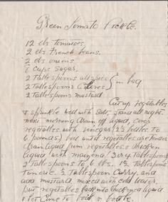 Document - EDWIN BUCKLAND COLLECTION: RECIPE