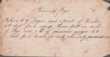 Document - EDWIN BUCKLAND COLLECTION: RECIPE