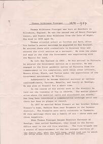 Document - RESEARCH PAPERS: THOMAS WILKINSON PINNIGER, 1828