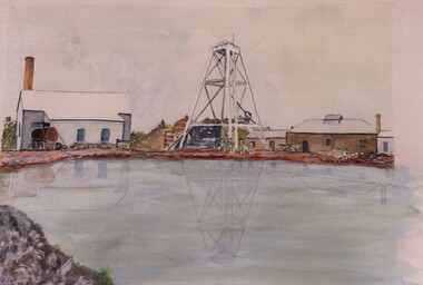 Photograph - JOHN HALL COLLECTION:  PHOTO OF THE ORIGINAL WATER COLOUR PAINTING: CLARENCE MINE