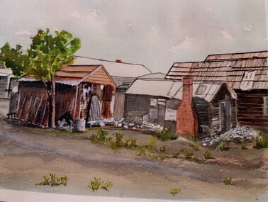 Photograph - JOHN HALL COLLECTION:  PHOTO OF THE ORIGINAL WATER COLOUR PAINTING:  CHINESE CAMP