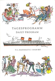 Ephemera - LYDIA CHANCELLOR COLLECTION: CRUISE SHIP DAILY PROGRAM, 1963