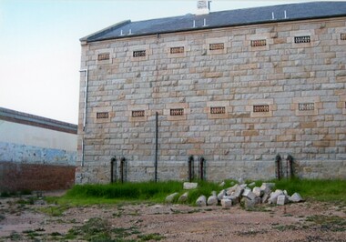 Photograph - BHS COLLECTION: KAY MACGREGOR BENDIGO GAOL (JAIL) DURING RE-CONSTRUCTION, 2014