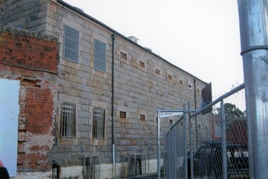 Photograph - BHS COLLECTION: KAY MACGREGOR BENDIGO GAOL (JAIL) DURING RE-CONSTRUCTION, 2014