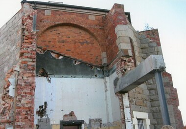 Photograph - BHS COLLECTION: KAY MACGREGOR BENDIGO GAOL (JAIL) DURING RE-CONSTRUCTION, 2014