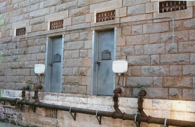 Photograph - BHS COLLECTION: KAY MACGREGOR BENDIGO GAOL (JAIL) DURING RE-CONSTRUCTION, 2014