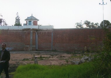 Photograph - BHS COLLECTION: KAY MACGREGOR BENDIGO GAOL (JAIL) DURING RE-CONSTRUCTION, 2014