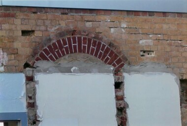 Photograph - BHS COLLECTION: KAY MACGREGOR BENDIGO GAOL (JAIL) DURING RE-CONSTRUCTION, 2014