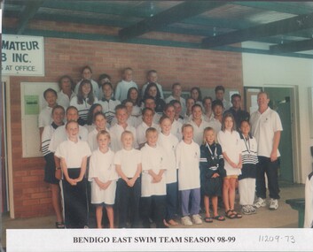 Photograph - VAL CAMPBELL COLLECTION: BENDIGO EAST SWIM TEAM 1998/99, 1998/99