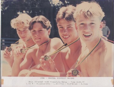 Photograph - VAL CAMPBELL COLLECTION: 1996 BENDIGO SWIMMING CLUB, 1996 CENTRAL DISTRICT RECORD, 1996