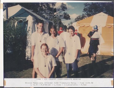 Photograph - VAL CAMPBELL COLLECTION: 1996 BENDIGO EAST SWIMMING CLUB, VICTROAIN COUNTRY CHAMPIONSHIPS BENDIGO, 1996