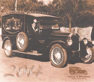 Photograph - MULQUEEN FAMILY COLLECTION: FIZELLE AND MULQUEEN HEARSE CIRCA 1920'S