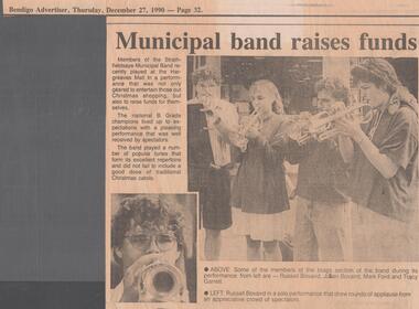 Newspaper - BENDIGO BANDS COLLECTION: STRATHFIELDSAYE MUNICIPAL BAND