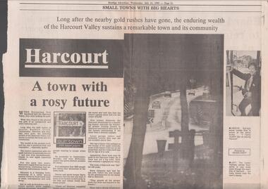 Newspaper - NEWSPAPER BENDIGO ADVERTISER. HARCOURT