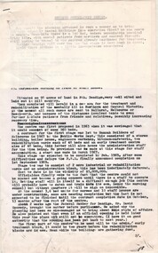 Document - AULSEBROOK COLLECTION: BENDIGO PSYCHIATRIC CENTRE REEL AND ARTICLE