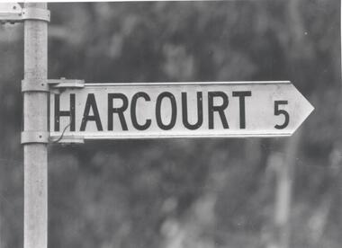 Photograph - PHOTOGRAPH. HARCOURT SIGN POST