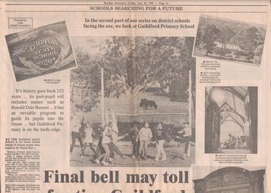 Newspaper - NEWSPAPER. FINAL BELL MAY TOLL