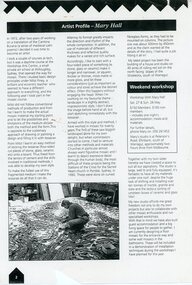 Document - MERLE HALL COLLECTION: ROSALIND PARK CREATIVE VILLAGE BENDIGO PROJECT ARTIST PROFILE MAERY HALL, 1993