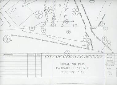 Plan - MERLE HALL COLLECTION: ROSALIND PARK CREATIVE VILLAGE BENDIGO PROJECT CONCEPT PLAN, 1993