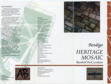 Pamphlet - MERLE HALL COLLECTION: ROSALIND PARK CREATIVE VILLAGE BENDIGO PROJECT PAMPHLET, 1995